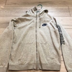 Size M grey Nike zip up sweatshirt